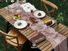 Cheesecloth Table Runner 35 x 120 Inches (Rosy Mauve) - Vitalizart