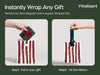 Christmas Small Paper Gift Bags with Ribbon Handles — Set of 10