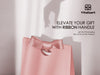 Vitalizart Paper Gift Bags with Ribbon Handles Set of 10 Pink Bulk Reusable for Gift Wrap Girls Kids Birthday Bridal Shower Party Favors Goodie Bags Candy Christmas 6.1"x2.95"x5.71" Mini（Pink) - Vitalizart