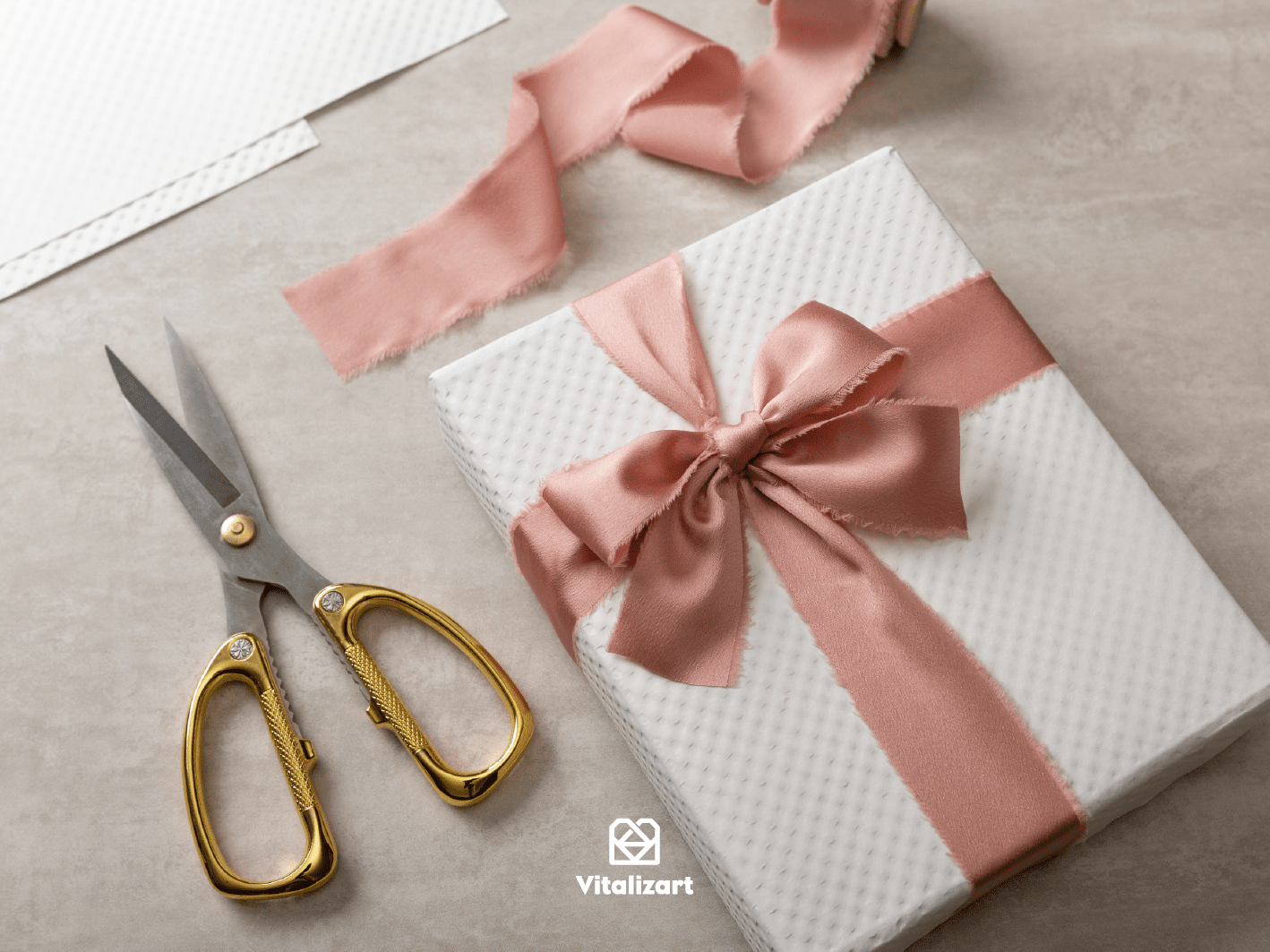 Silk Satin Ribbon with Wooden Spool 1.5” x 15 Yd (Rose Gold) - Vitalizart