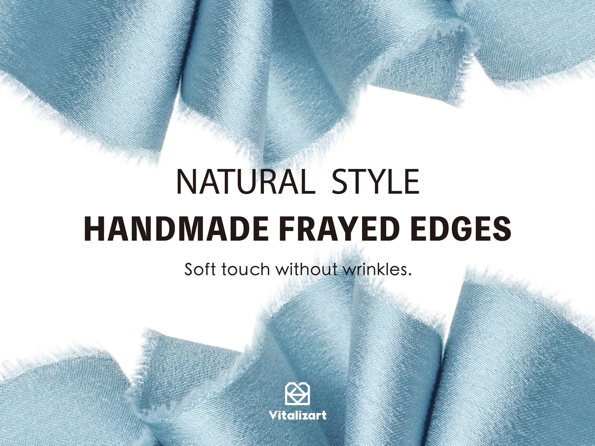 Silk Satin Ribbon With Wooden Spool 1" x 15 Yd (Dusty Blue) - Vitalizart