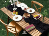 Cheesecloth Table Runner 35 x 120 Inches (Black) - Vitalizart