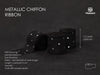 Polka Dot Chiffon Ribbon 1 - 1/2" x 15 Yd (Black) - Vitalizart