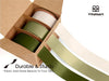 Double Face Functional Satin Ribbon 1" x 30Yd (Sage Green & Cream)