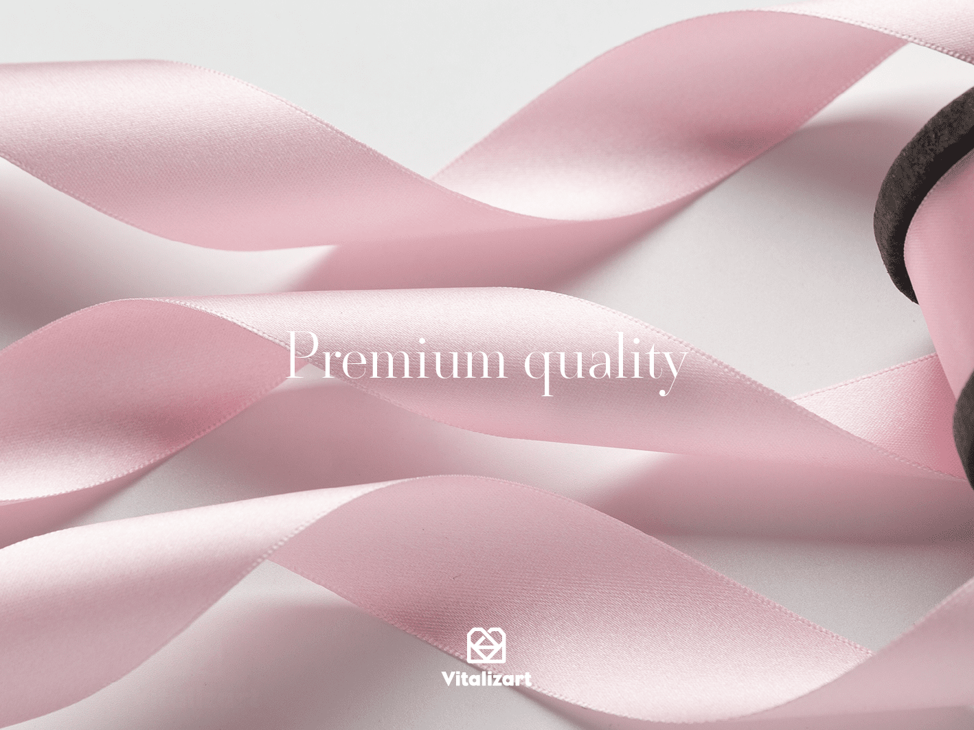 Double Faced Satin Ribbon 3/8" x 21 Yd (Pink) - Vitalizart