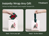 Christmas Small Paper Gift Bags with Ribbon Handles — Set of 10