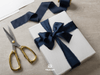 Silk Satin Ribbon with Wooden Spool 1.5" x 15 Yd (Navy Blue) - Vitalizart