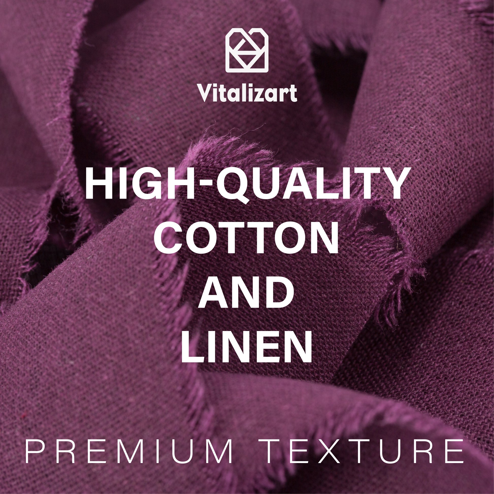 Cotton Linen Ribbon 1.5" x 5Yd (Eggplant Purple) - Vitalizart