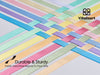 Ribbon for Crafts Double Faced Functional Satin Ribbon 3/8" x 70Yd (Pastel Ribbon) - Vitalizart