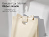 Cream White Medium Size/10pcs Paper Gift Bags with Ribbon Handles — Set of 10