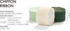 FRINGE CHIFFON SILK RIBBON 1" X 21YD (Cream & Green) - Vitalizart