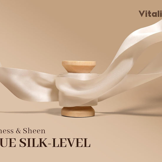 Vitalizart Silken Lustre Ribbon 1" x 15 Yards, Champagne & Nude Silky Satin Ribbon with Subtle Sheen (Ivory White) - Vitalizart