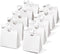 VITALIZART PAPER GIFT BAGS WITH RIBBON HANDLES SET OF 10 RED BULK REUSABLE FOR GIFT WRAP 5.91"X3.54"X7.28" SMALL (WHITE COLOR)
