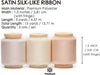 Silk Satin Ribbon with Wooden Spool 1.5" x 15 Yd (Pink & White) - Vitalizart