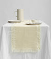 Waffle Weave Cotton Table Runner 14"x72" (Cream) - Vitalizart