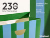 Mixed-Color Striped Paper Gift Bags with Ribbon Handles — Set of 10