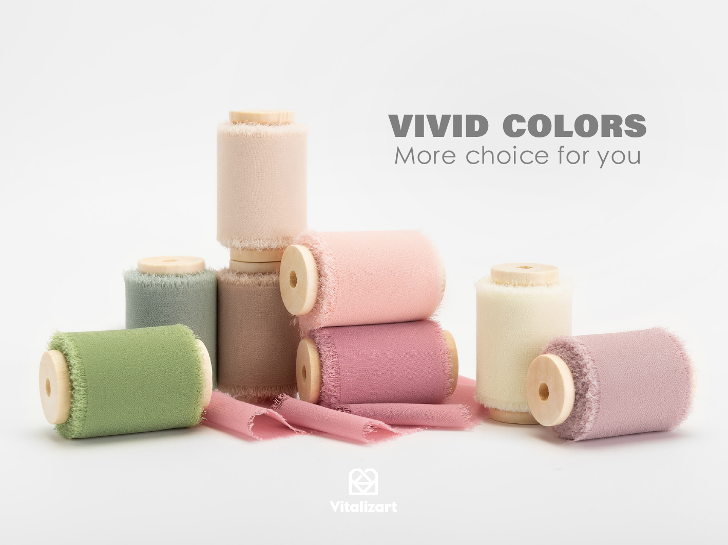 Chiffon Ribbon with Wooden Spool 2