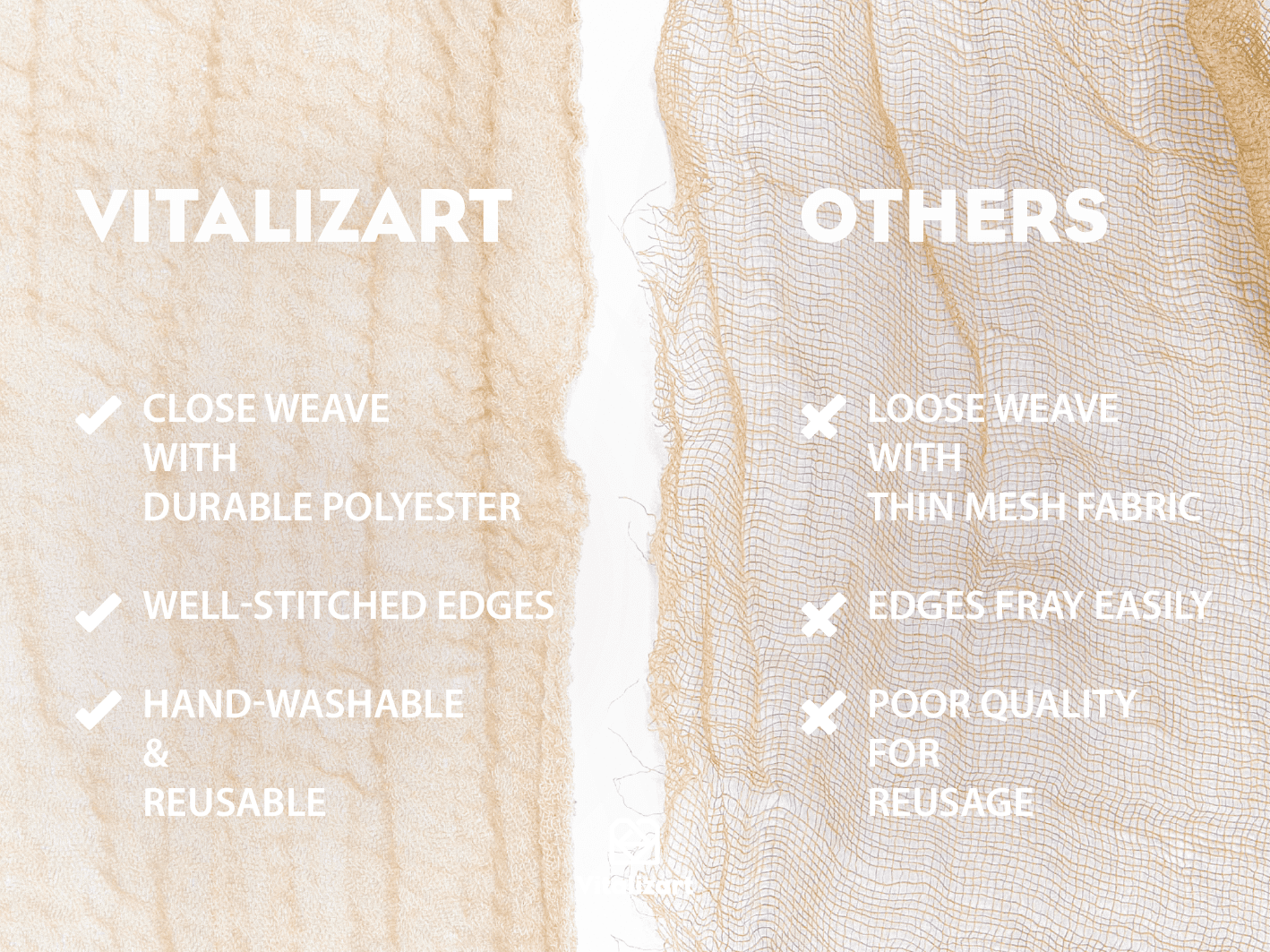 Cheesecloth Table Runner 35 x 120 Inches (Ivory) - Vitalizart