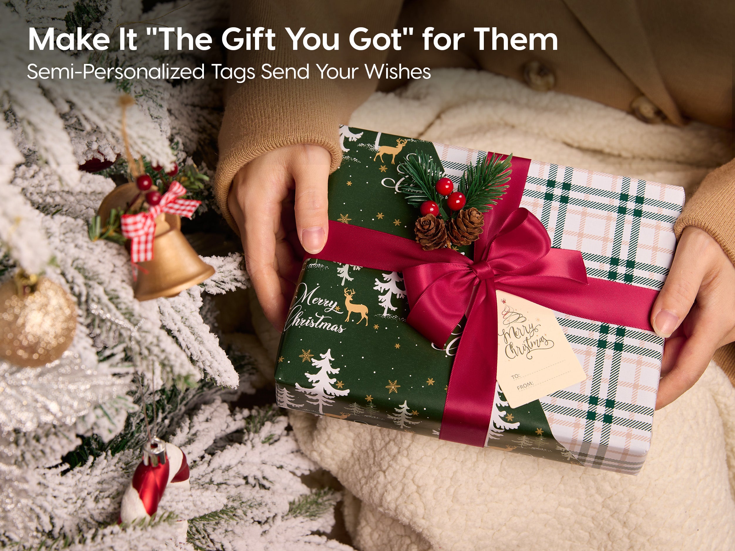 Vitalizart Christmas Wrapping Paper Roll Set 17