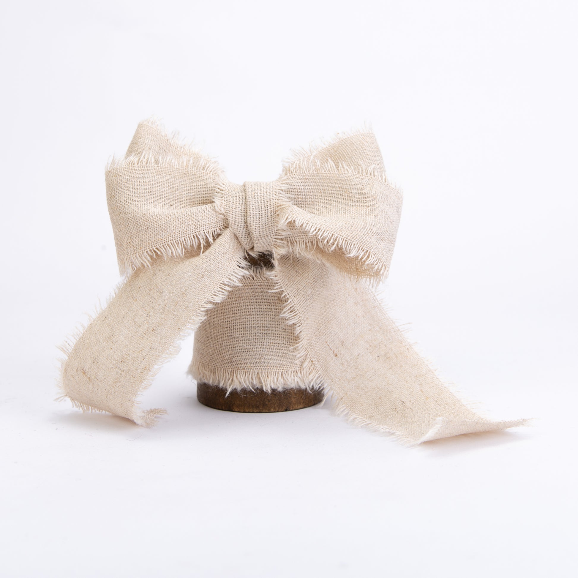 Cotton Linen Ribbon 1.5" x 5Yd (Beige) - Vitalizart