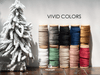 Velvet Ribbon With Wooden Spool 3/8" x 15 Yd (Khaki Ivory & Nude) - Vitalizart