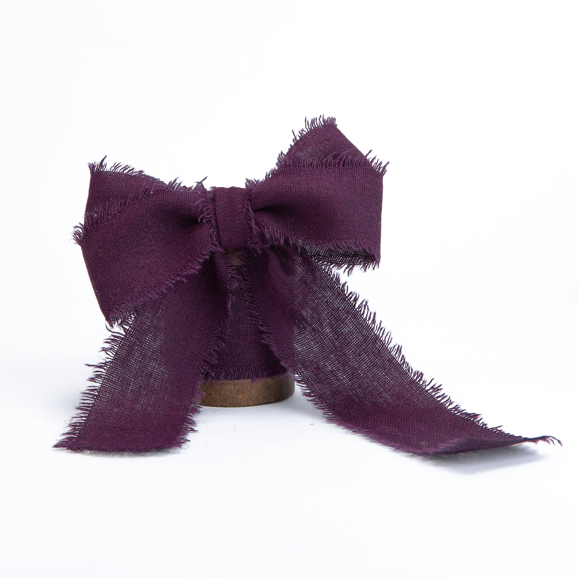 Cotton Linen Ribbon 1.5" x 5Yd (Eggplant Purple) - Vitalizart