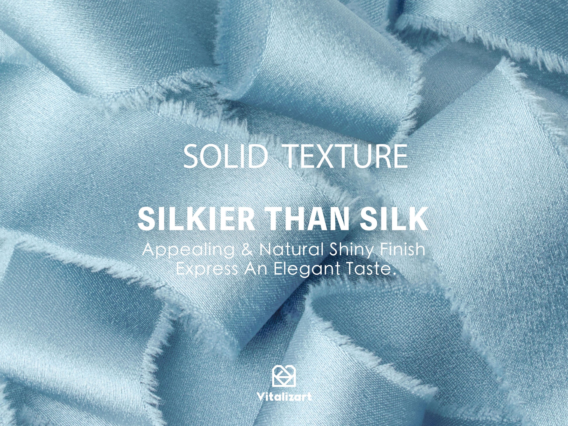 Silk Satin Ribbon With Wooden Spool 1" x 15 Yd (Dusty Blue) - Vitalizart