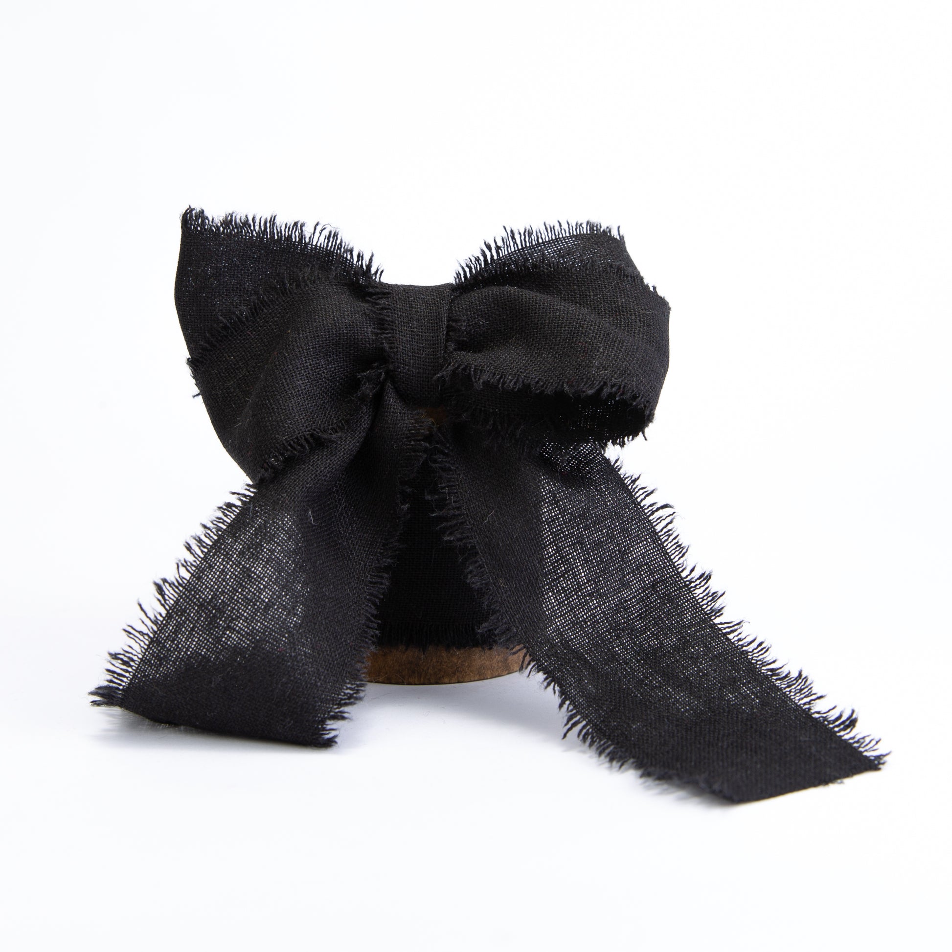 Cotton Linen Ribbon 1.5" x 5Yd (Black) - Vitalizart