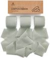 Fringe Chiffon Silk Ribbon 1.5" x 21Yd (Dusty Green) - Vitalizart