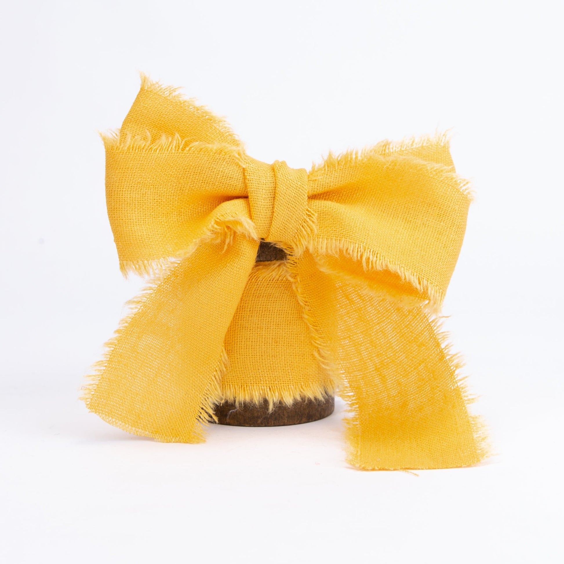 Cotton Linen Ribbon 1.5" x 5Yd (Yellow Gold) - Vitalizart