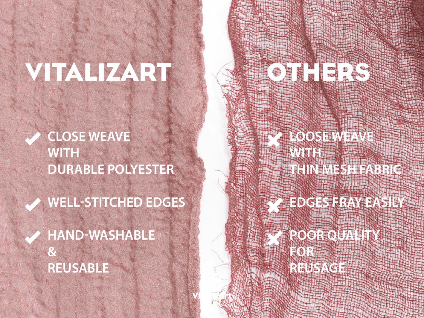 Cheesecloth Table Runner 35 x 120 Inches (Dusty Rose) - Vitalizart