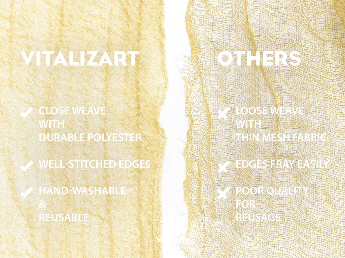 Cheesecloth Table Runner 35 x 120 Inches (Sand) - Vitalizart