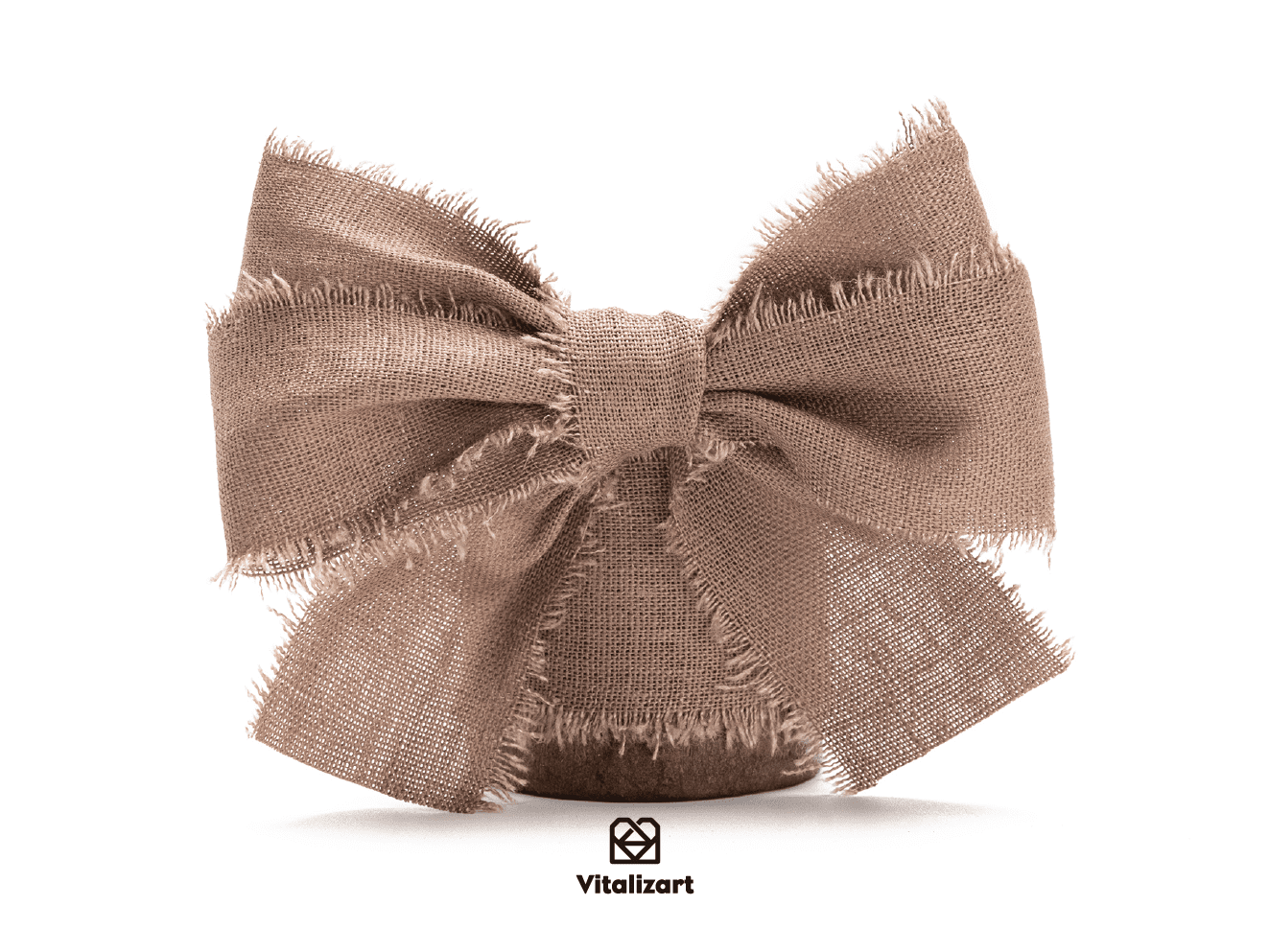 Cotton Linen Ribbon 1.5" x 5Yd (Brown) - Vitalizart