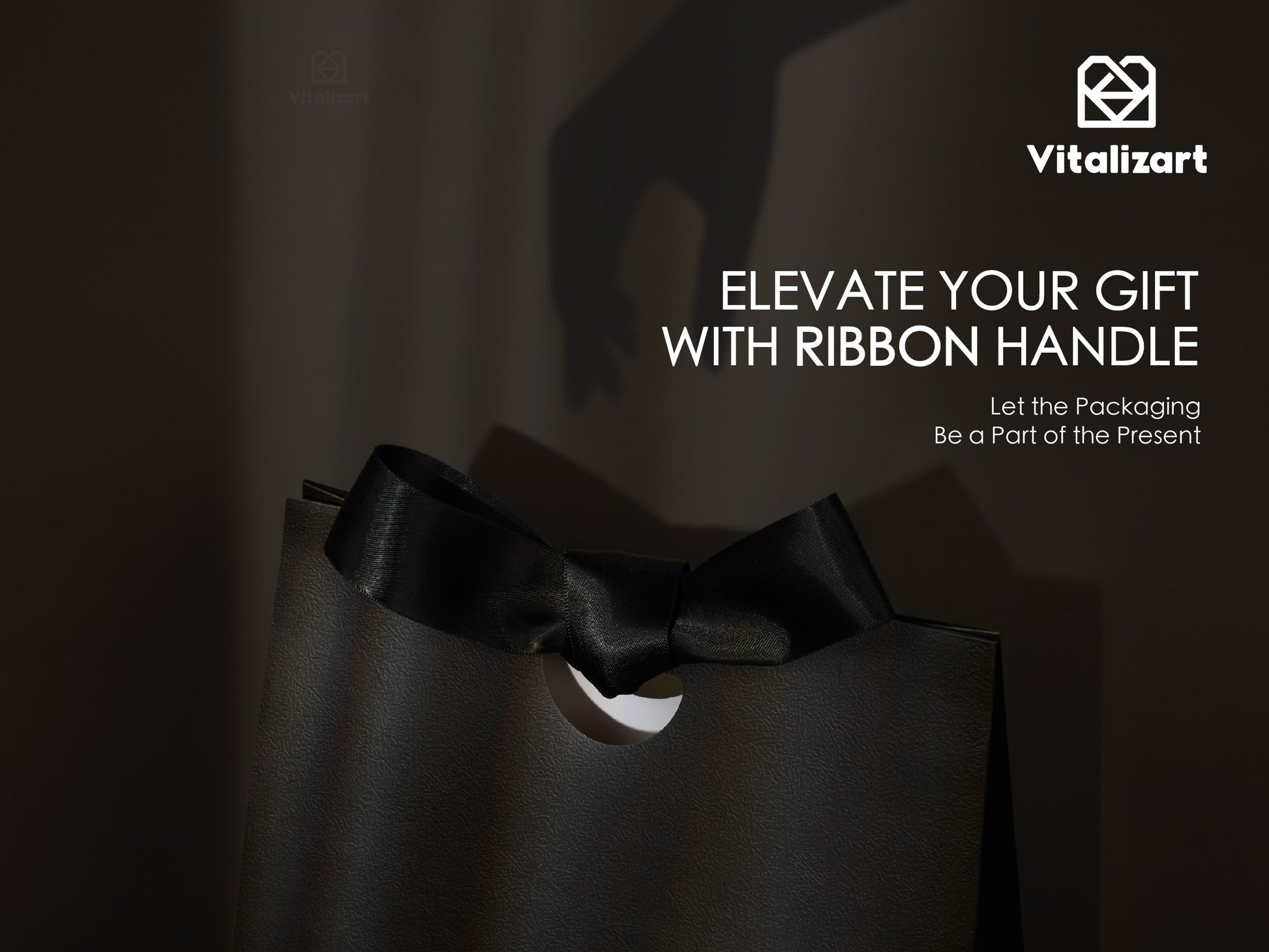 Vitalizart Paper Gift Bags With Ribbon Handles Set of 10 Black Bulk Reusable For Gift Wrap Girls Kids Birthday Bridal Shower Party Favors Goodie Bags Candy Christmas 6.1"x2.95"x5.71" Mini(Black) - Vitalizart