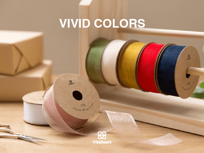 Organza Sheer Ribbon 1“ x 30 Yd (Gold) - Vitalizart