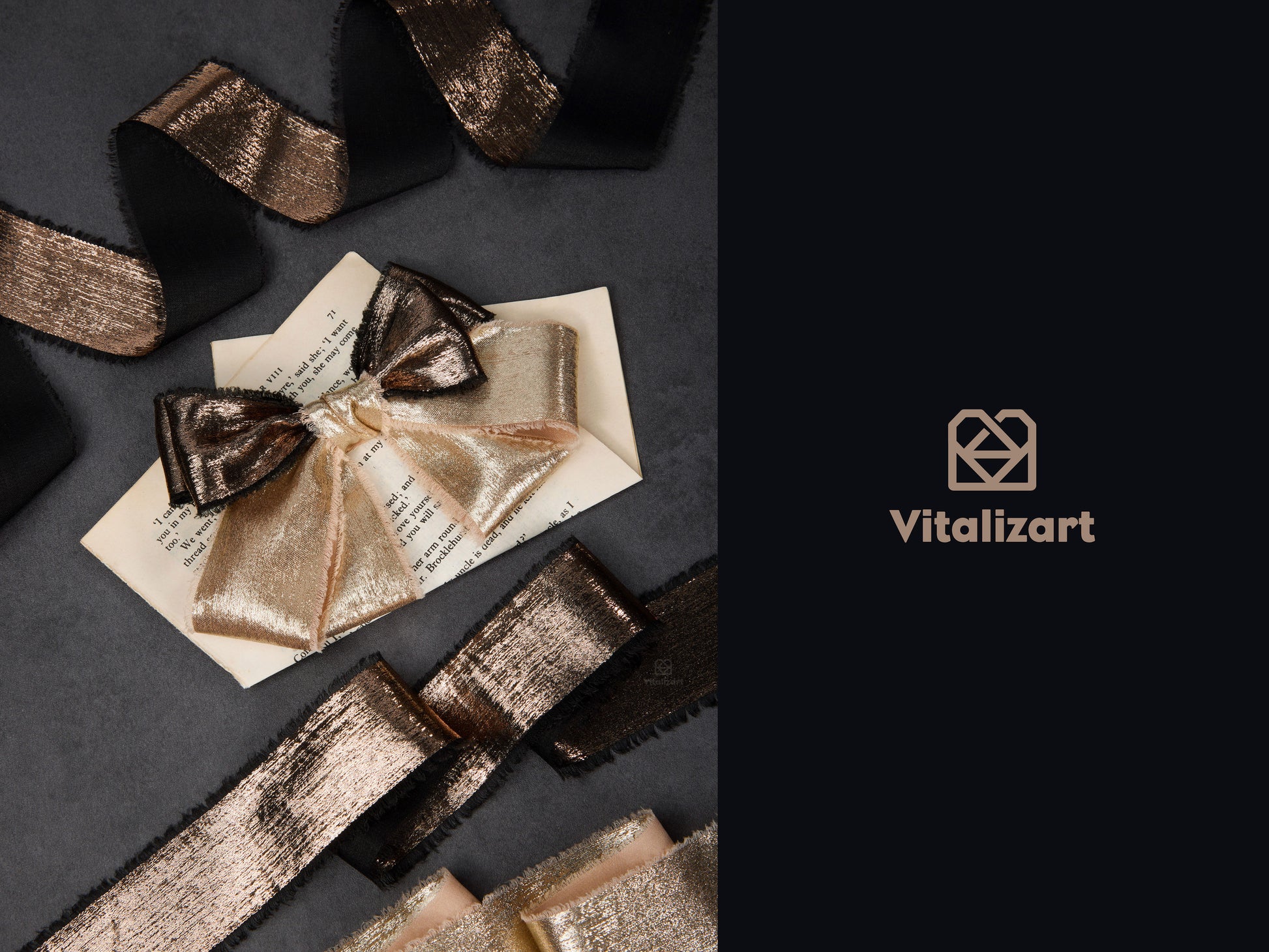 Metallic Chiffon Ribbon 1 - 1/2" x 15 Yd (Light Nude) - Vitalizart