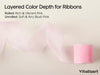 Vitalizart Pearly Wrapping Paper Set 17" × 197" w/ Satin Ribbon & Tags – Blush Pink - Vitalizart
