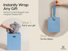VITALIZART PAPER GIFT BAGS WITH RIBBON HANDLES SET OF 10 RED BULK REUSABLE FOR GIFT WRAP 5.91"X3.54"X7.28" SMALL (BLUE COLOR) - Vitalizart