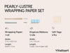 Vitalizart Pearly Wrapping Paper Set 17" × 197" w/ Satin Ribbon & Tags – Baby Blue - Vitalizart