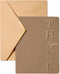 Vitalizart Thank You Cards with Envelopes, 16 Pcs, Thick Textured Cardstock,Light Brown Embossed Foil-Stamped Blank Cards for Business & Special Occasions