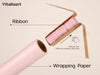 Vitalizart Pearly Wrapping Paper Set 17" × 197" w/ Satin Ribbon & Tags – Pink