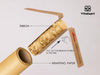 Wrapping Paper Set 30"x197" Pearly - Lustre With Silk Like Satin Ribbon & Gift Tags (Gold Paper & Gold Ribbons) - Vitalizart
