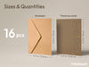 Vitalizart Thank You Cards with Envelopes, 16 Pcs, Thick Textured Cardstock,Light Brown Embossed Foil-Stamped Blank Cards for Business & Special Occasions - Vitalizart