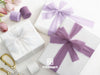 FRINGE CHIFFON SILK RIBBON 1.5" X 21YD (Lavender & White) - Vitalizart