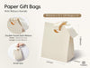Vitalizart Paper Gift Bags With Ribbon Handles Set of 10 Cream White Bulk Reusable For Gift Wrap 5.91"x3.54"x7.28" Small Size(Cream White) - Vitalizart