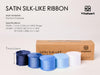 FRAYED FRINGE SILK SATIN RIBBON 1" X 25 YARD (Blue & White) - Vitalizart