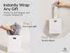 VITALIZART PAPER GIFT BAGS WITH RIBBON HANDLES SET OF 10 RED BULK REUSABLE FOR GIFT WRAP 5.91"X3.54"X7.28" SMALL (WHITE COLOR) - Vitalizart