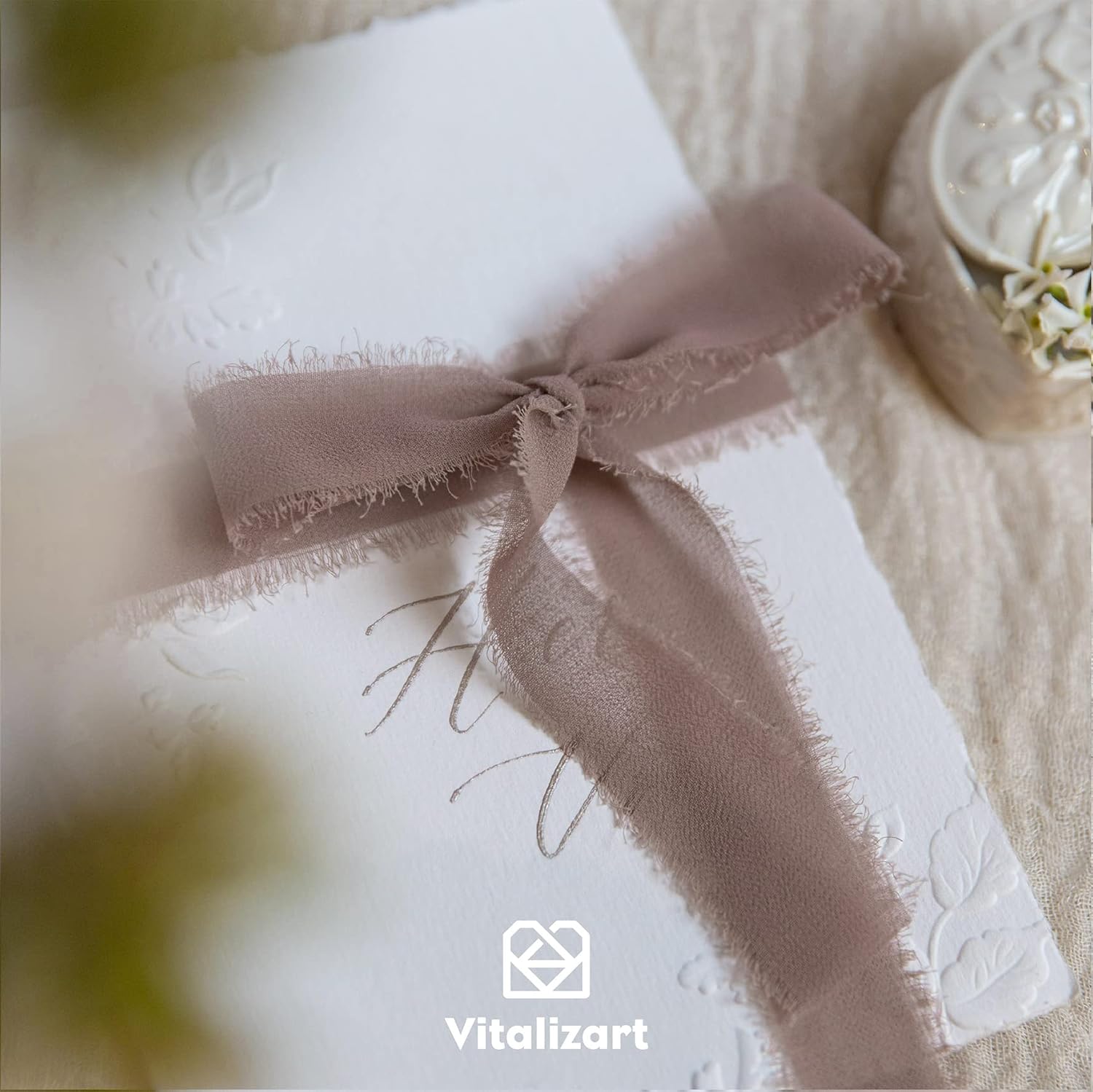 FRINGE CHIFFON SILK RIBBON 1