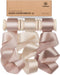 Vitalizart Silken Lustre Ribbon 1" x 15 Yards,Silky Satin Ribbon with Subtle Sheen (Champagne Nude & Ivory)