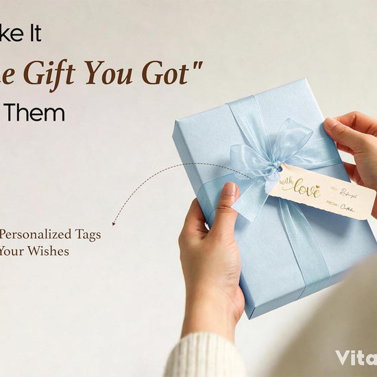 Vitalizart Pearly Wrapping Paper Set 17" × 197" w/ Satin Ribbon & Tags – Baby Blue - Vitalizart